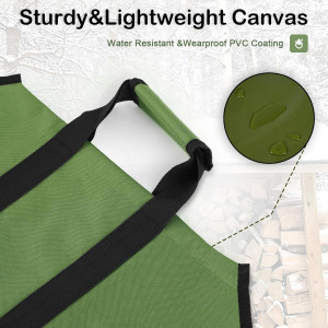 FEED GARDEN Firewood Carrier with Handles, Log Car...