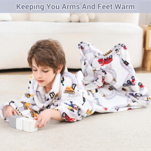 Viviland Wearable Fleece Blanket with Sleeves & Fo...