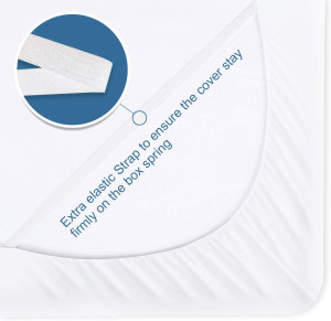 Box Spring Cover Queen Size with Smooth and Elasti...