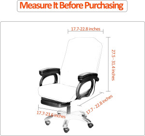 SARAFLORA Office Chair Cover- Large , Black- Remov...