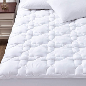 CozyLux Queen Mattress Pad Cotton Deep Pocket Matt...