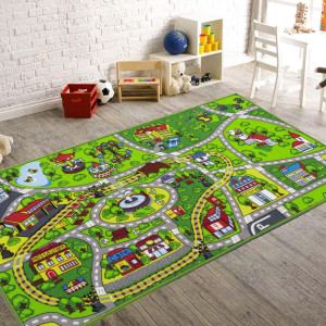 Booooom Jackson Kids Carpet Playmat Rug 60"x32", C...