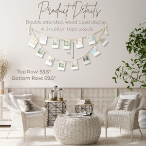 Hanging Photo Display with Clips | Monthly Photo B...