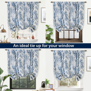 DriftAway Tree Branch Linen Blend Blackout Tie Up...