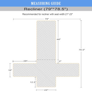 Ameritex Waterproof Nonslip Recliner Cover Stay in...
