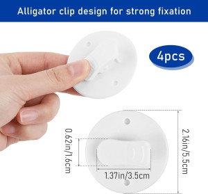 4Pcs Shower Curtain Clips Shower Splash Guard Hold...