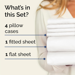 King 6 Piece Sheet Set - Breathable & Cooling Bed...