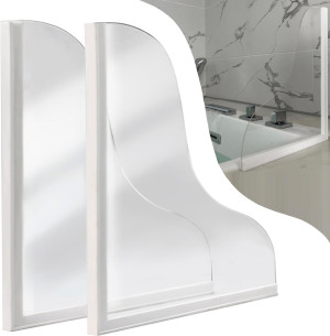 Shineligee 2 Pack Updated Shower Splash Guard, Lar...