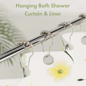 Amazer Shower Curtain Hooks, Decorative Rust Proof...