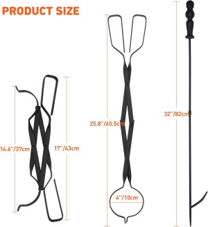 Heavy Duty 32 inch Long Campfire Bonfire Poker Sti...