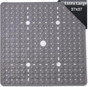 Shower Mat Non Slip - 27x27 Anti Slip Shower Mat -...