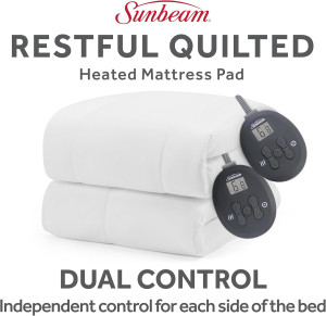 Sunbeam Restful Quilted Electric Heated Mattress P...