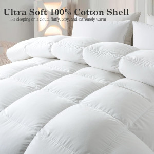 ELNIDO QUEEN® Feather Down Comforter Queen Duvet I...
