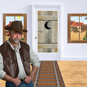 Beistle Novelty Printed Polyester Fabric Railroad...