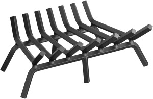 Mr IRONSTONE Fireplace Grate 24 inch Solid Steel H...