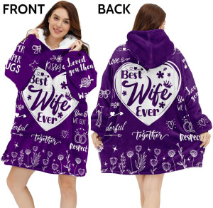 Valentine Gifts for Wife Hoodie Blanket from Husba...