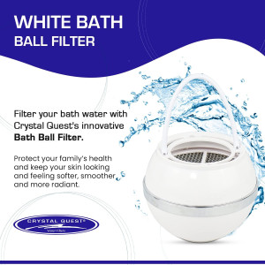 Crystal Quest White Bath Ball Filter | Removes Hun...