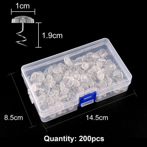 KUUQA 200 Pieces Twist Pins Clear Heads Bed Skirt...