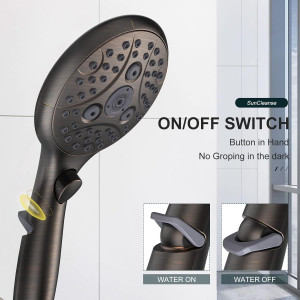 SunCleanse Shower Head, 7 Settings Hand held Showe...