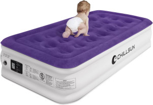 CHILLSUN Twin Air Mattress Inflatable Airbed with...