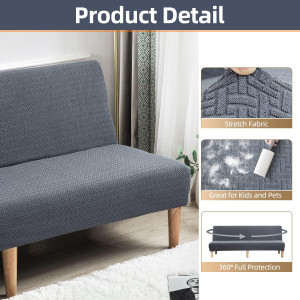 100% Waterproof Futon Covers, Leakproof Armless So...