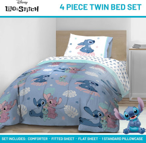 Jay Franco Disney Lilo and Stitch Twin Size Comfor...