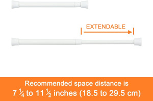 KXLIFE 2 Pack Small Spring Tension Curtain Rod for...