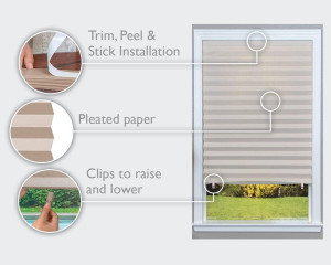 Redi Shade No Tools Original Light Filtering Pleat...