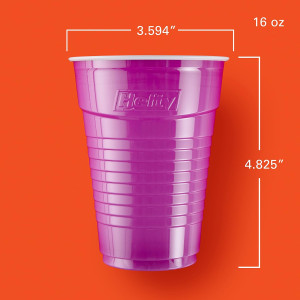 Hefty Party On Disposable Plastic Cups, Assorted,...