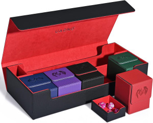 Card Deck Box for Yugioh MTG, 6 in 1 Card Storage...