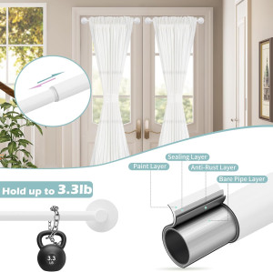 White Magnetic Curtain Rod,Magnetic Curtain Rod fo...