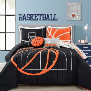 Lush Decor Basketball Game Reversible Oversized 5...