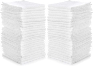 Simpli-Magic Cotton Washcloths White, 40 Pack, Siz...