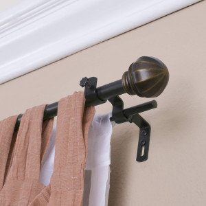 Decopolitan Facet Ball 5/8" Double Curtain Rod Set...