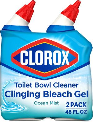 Clorox Toilet Bowl Cleaner, Clinging Bleach Gel, O...