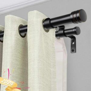 TONIAL1 Inch Double Curtain Rods 72 to 144 Inches...