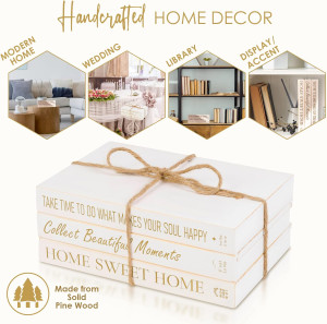 Decorative Faux Books Decor for Home Decorations -...