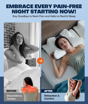 Sleep Doctor Approved Cervical Neck Pillow for Sle...