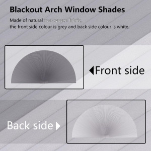 SEEYE Arch Window Blackout Shades, Pleated Fabric...