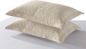 MarCielo 2-Piece Embroidered Pillow Shams, Queen S...