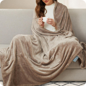 McJaw Heated Throw Electric 50x60 Cozy Flannel, 5...