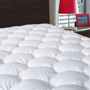 Mattress Pad Queen Size, Quilted Fitted Mattress C...