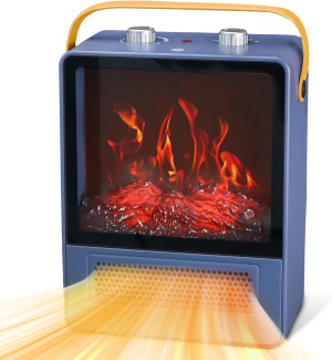 Electric Fireplace Heater, 1500W Portable Space He...