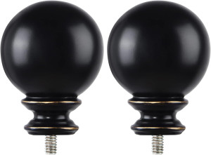 KAMANINA Round Replacement Finials for 1 and 7/8 I...