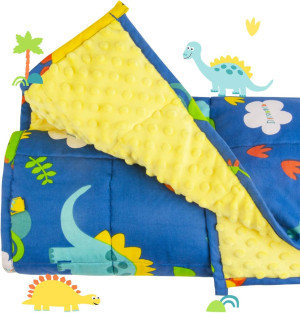 Sivio Toddler Weighted Blanket Kids, 3 lbs Minky F...