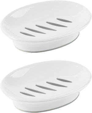 WYOK 2-Pack Soap Dish with Drain Soap Holder Easy...