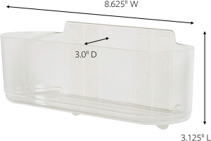 Command Large Caddy, Clear, with 4 Clear Indoor St...