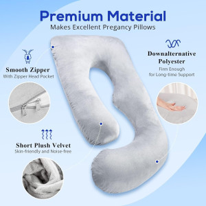 Sasttie Pregnancy Pillows for Sleeping, U Shaped B...
