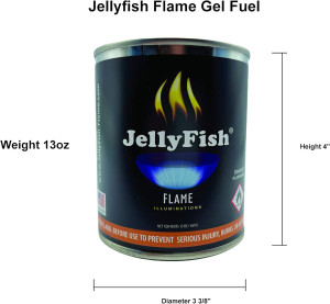 Real JELLYFISH Flame, 12 Cans (13 oz) Fireplace Ge...
