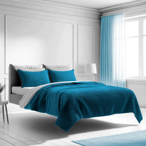 Mezzati Bedspread Coverlet Set Stunning Blue Prest...